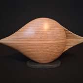 Laminated wood sculpture.