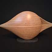Laminated wood sculpture.