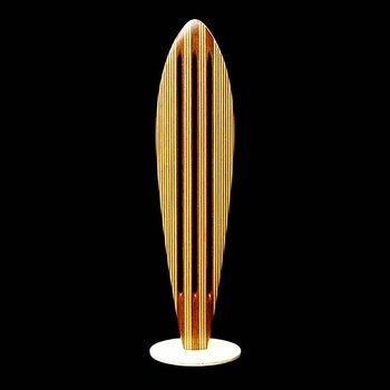 Laminated wood sculpture.