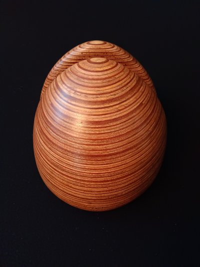 Laminated wood sculpture