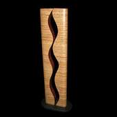 Laminated wood sculpture.