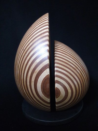 Laminated wood sculpture