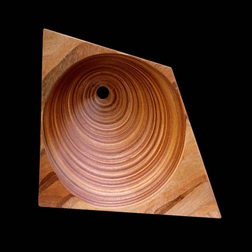 Laminated wood sculpture.