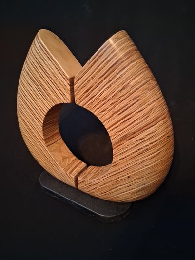 Laminated wood sculpture