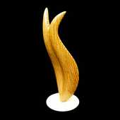 Laminated wood sculpture.