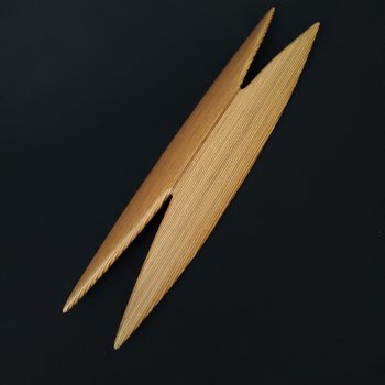 Laminated wood sculpture.