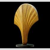 Laminated wood sculpture.